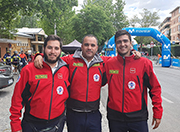 Tecnico ambulancia en carrera ciclista San Jos